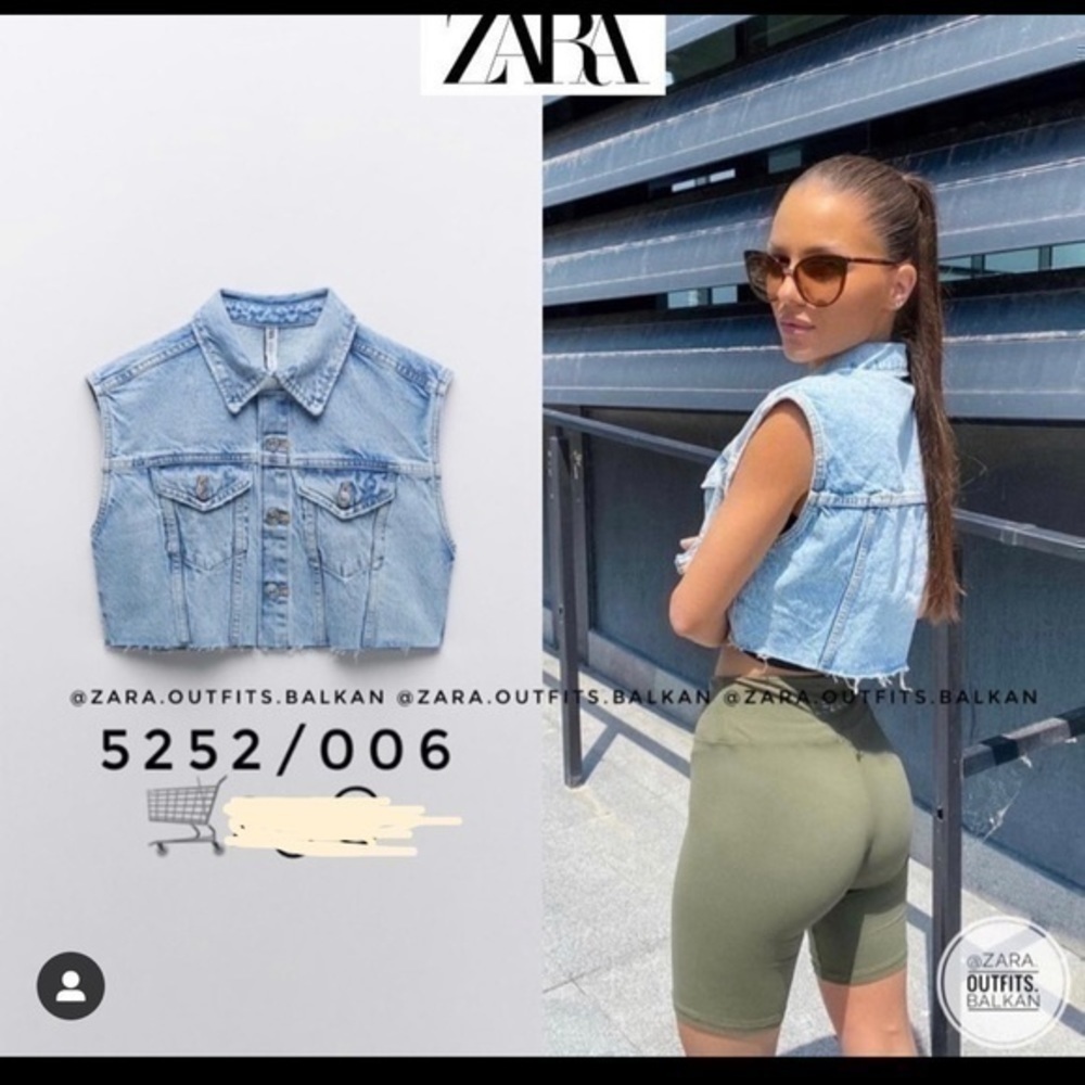 ZARA Denim cropped vest 5252/006